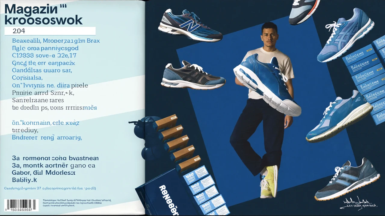 Illustration: ein einzelner Sneaker diagonal vor kobaltblauer Fläche